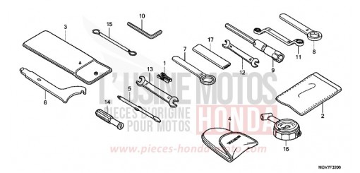 OUTILS CBR600FB de 2011